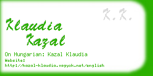 klaudia kazal business card